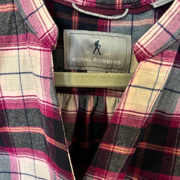 Royal Robbins Women's Plaid Button Down Shirt - Pink and Black - Picture 8 of 10